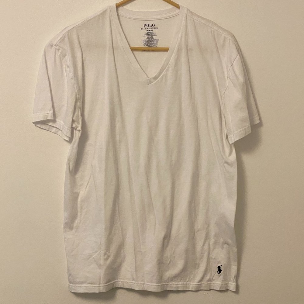 Polo Ralph Lauren, Men's V-neck White undershirt Size M